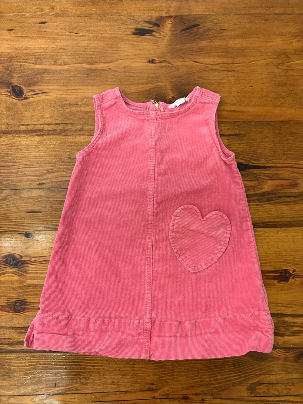 Jcrew Kids: Pink Sleeveless Heart Pocket Kids Dress